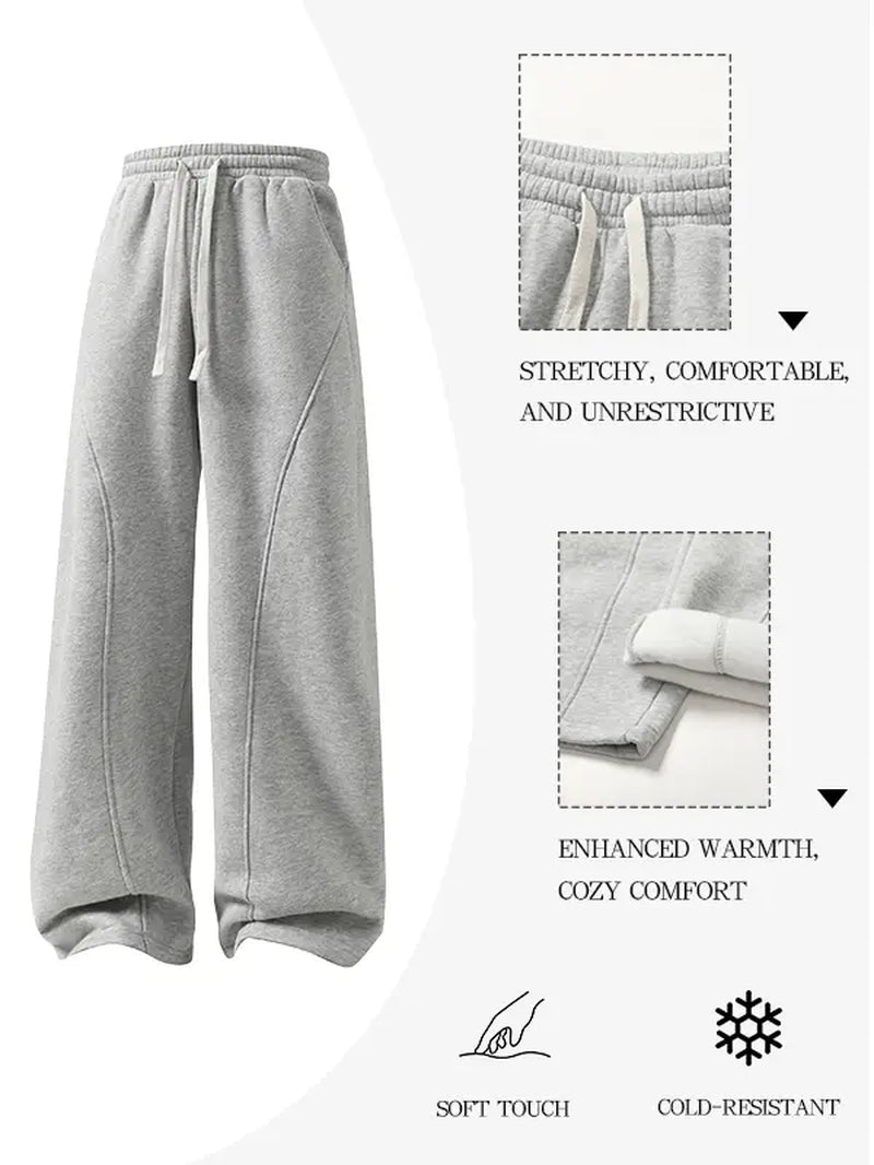 Men'S Solid-Color Drawstring Pants with Curved Blade Design—Casual Comfort, Relaxed Fit Suitable for All Seasons. Street-Style Men'S Trousers Perfect for Everyday Wear and Layering. Menswear Beige Daily Wear Pant