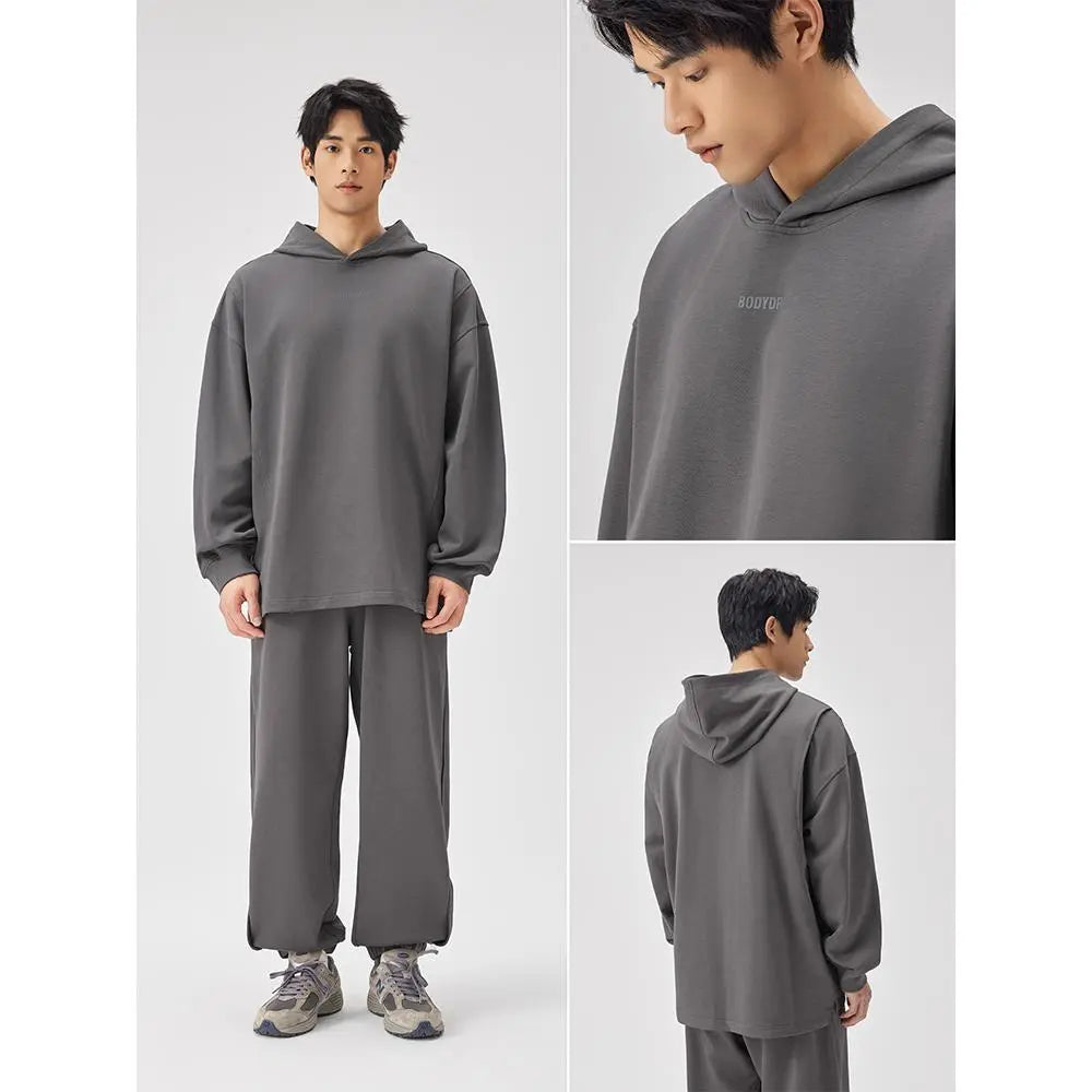 BODYDREAM BM Men'S Heavyweight Pants. Autumn Style. Casual Pants. Loose Straight-Leg Pants. Sports Sweatpants. Patchwork Drawstring Pants.