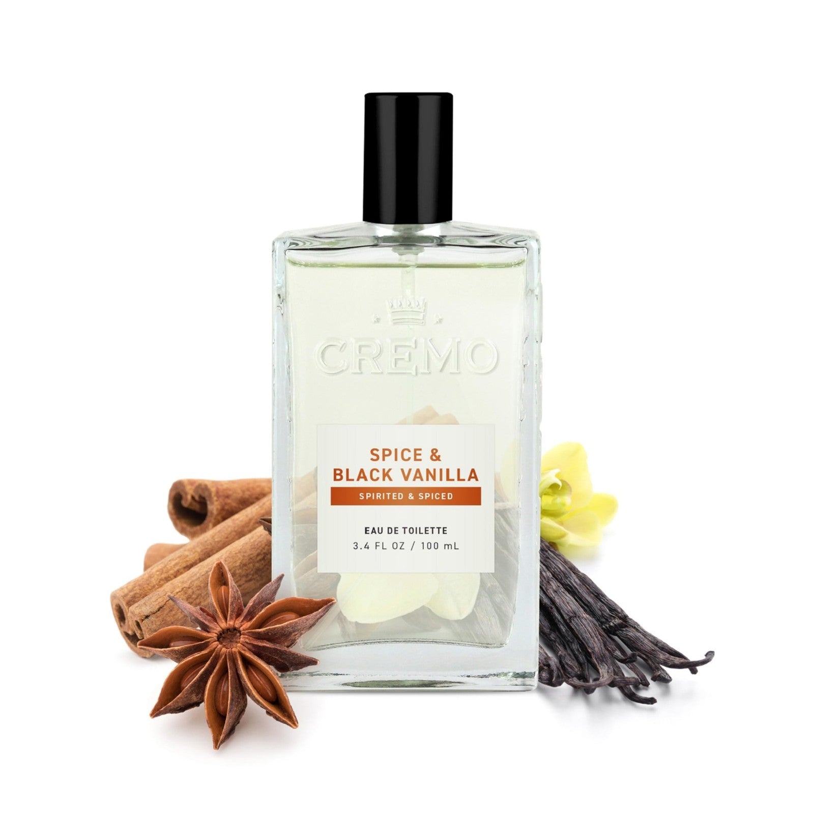 Cremo Spice & Black Vanilla Cologne Spray, an Explosion of Vibrant Spices,